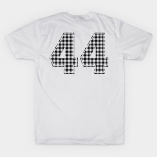 Plaid Number - 44 - Dark T-Shirt